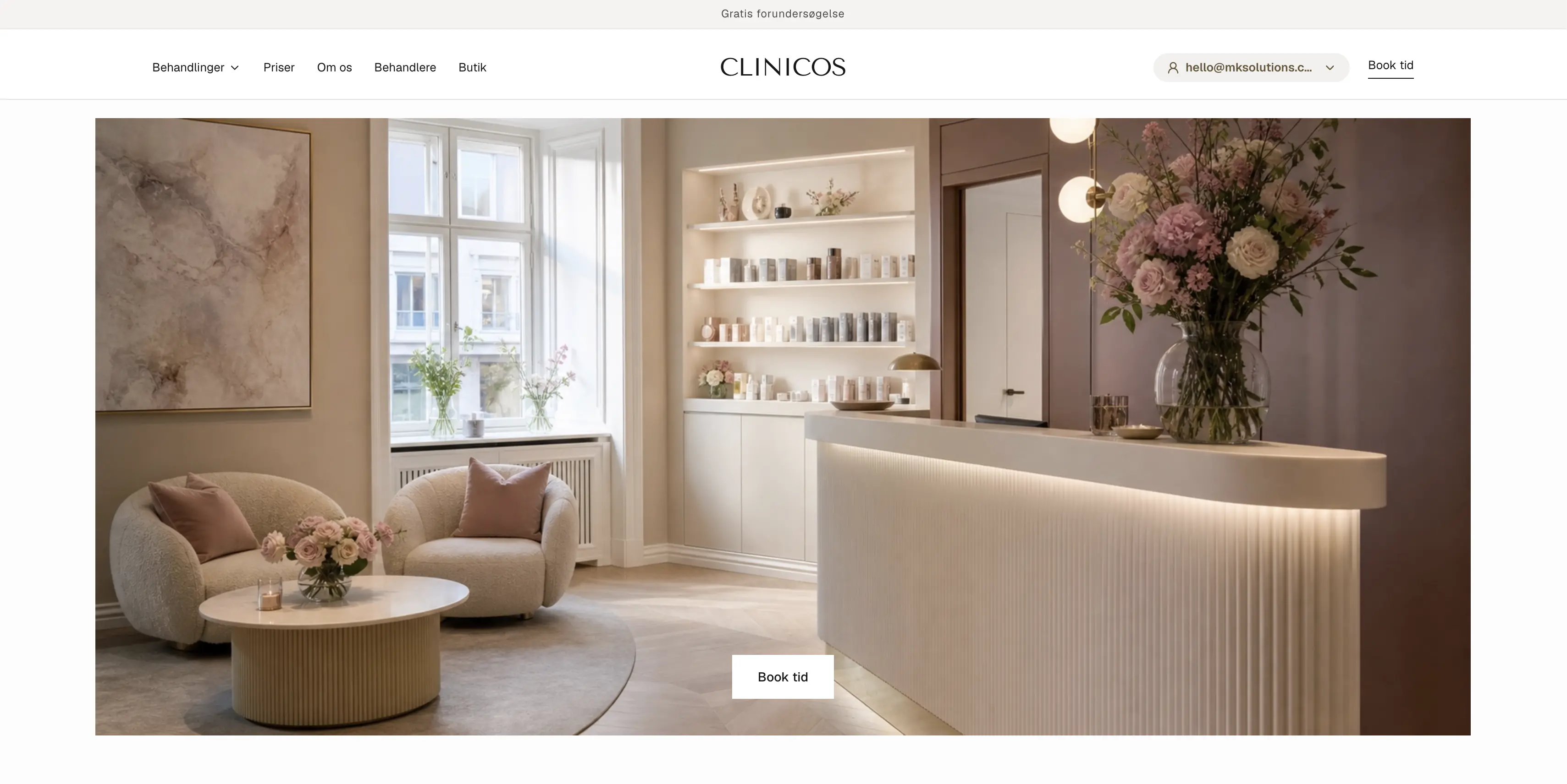 ClinicOS skærmbillede 2